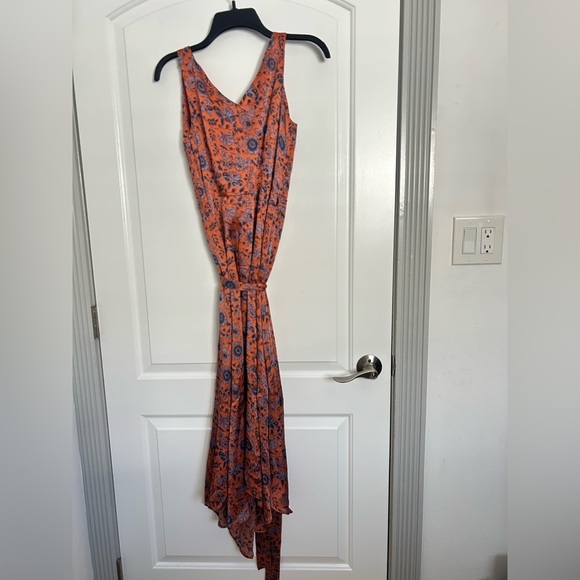 Club Monaco Floral Printed Wrap Dress size 2 boho feminine lightweight summer - Picture 5 of 12